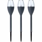 lot de 3 torches de jardin solaires Progarden