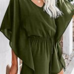 Combi-Short Vert Décontracté Style Kimono – Modèle “Born to Fly”