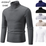 Pull Col Roulé Homme – Tricoté Uni, Chaud et Décontracté | Nouvelle Collection