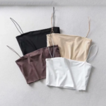 Top court d'été pour femme – débardeur sexy en coton extensible