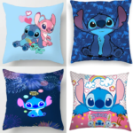 Taie d’Oreiller Double Face – Motif Kawaii Stitch (Disney, Anime)