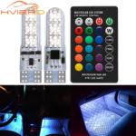 2x LED bulbs T10 W5W RGB with remote control - RGBW 391 6SMD for position / interior lighting