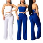 Ensemble 2 Pièces Femme – Haut et Pantalon Assortis