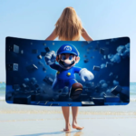 Serviette de Plage Enfant Mario Coloré
