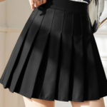 ZOKI – Jupe Plissée Femme Été Taille Haute avec Fermeture Éclair